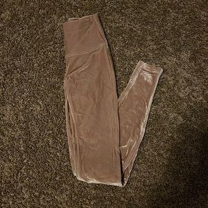 Pink velvet Lululemon leggings size 2